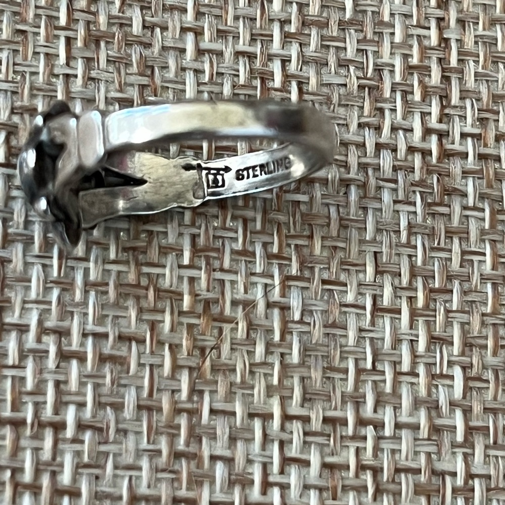 Silver Turquoise Flower Ring - Picture 5 of 5